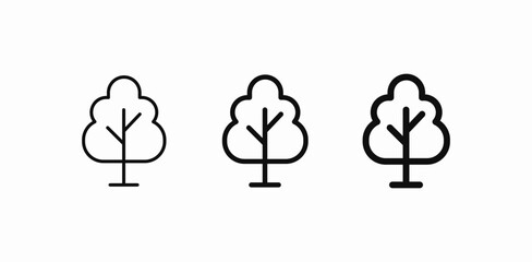 tree with leaves icon sign vector