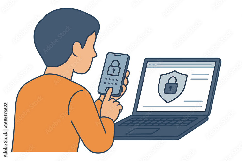 Poster phone lock code, smartphone protection via two‑factor authentication, smartphone security with a pin