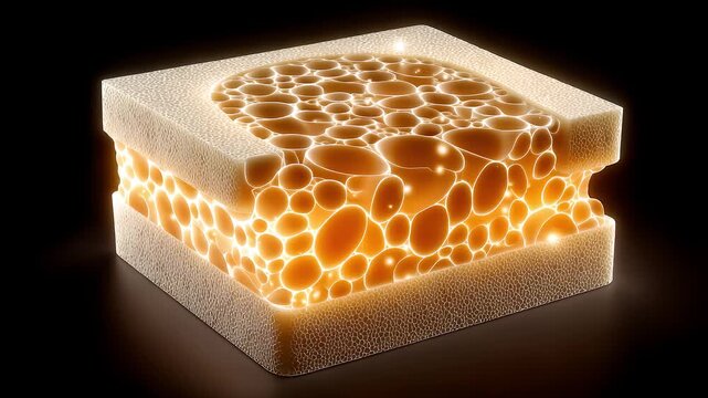 Luminescent Porous Material Structure Display