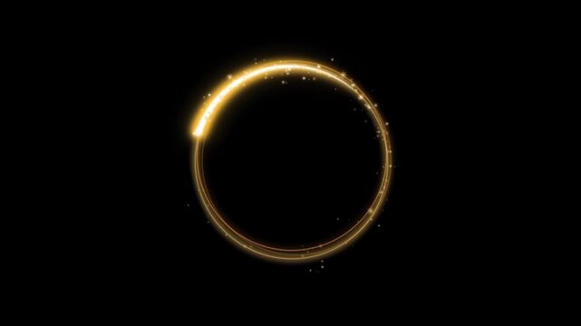 Light swirl circle energy effect. Product promo ring 3d animation