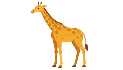 Obraz premium Cartoon giraffe profile view