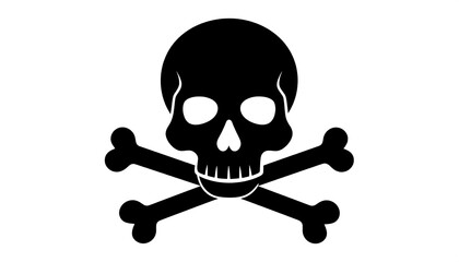 Simple skull and crossbones graphic