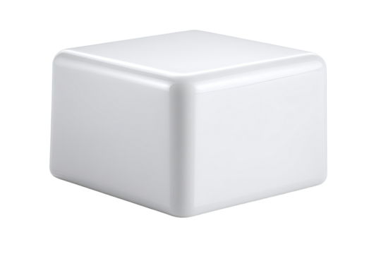 White cube mockup, 3D render, studio, blank, product display