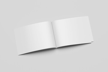 Blank Landscape Magazine Open And Cover