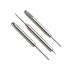 Precision metal tools on white background, industrial close-up