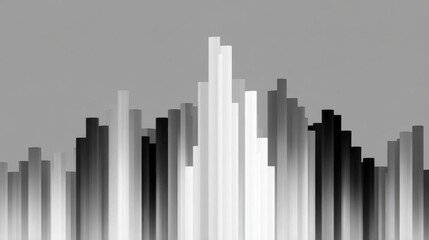 Obraz premium Digital art piece that appears to be a cityscape with multiple tall buildings.