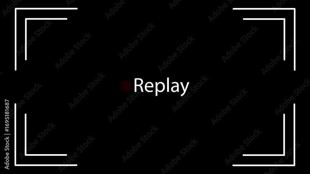 Poster frame animation for video camera and camcorder interface, retro video recording overlay template for