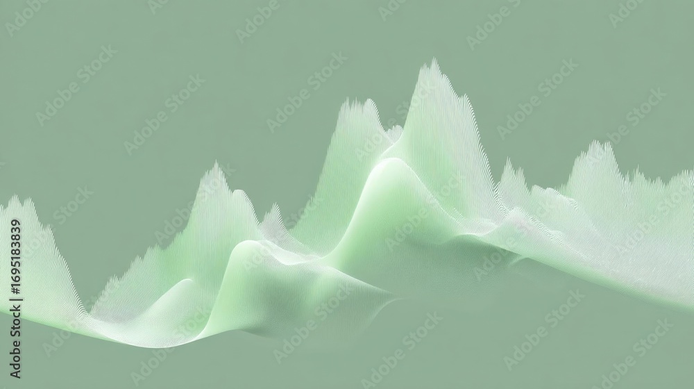 Poster digital art piece that appears to be a 3d rendering of a wave-like structure.