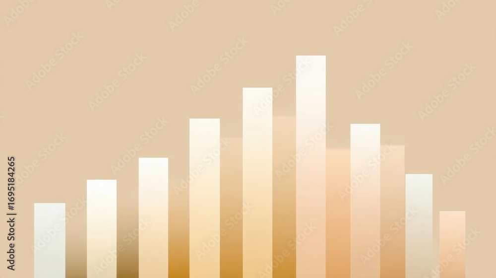 Poster bar graph with multiple vertical bars of varying heights. the bars are arranged in a horizontal line