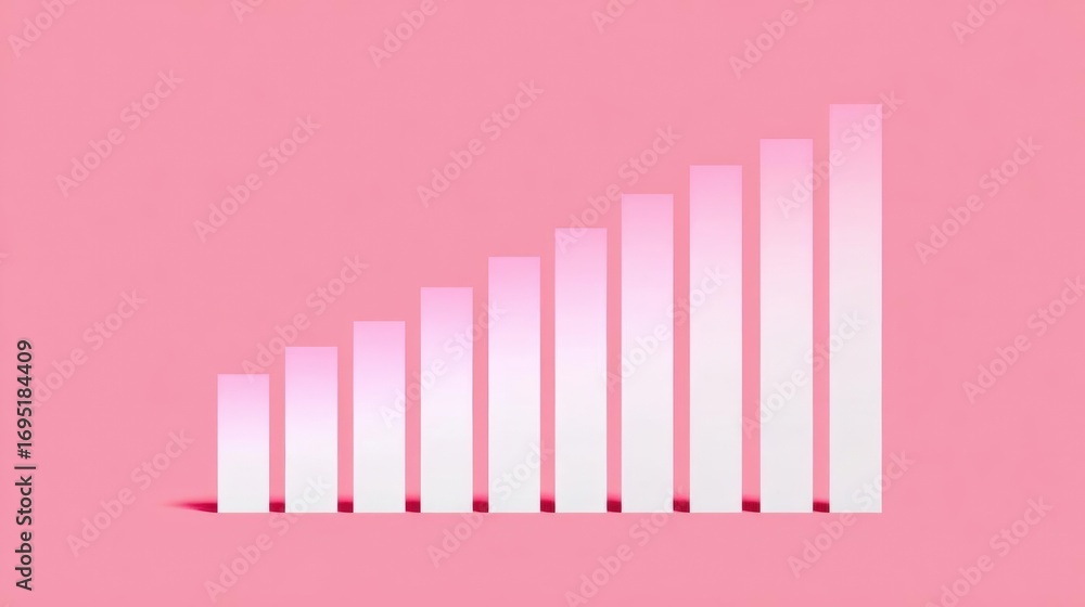 Poster bar graph with multiple vertical bars of varying heights. the bars are arranged in a vertical line, 