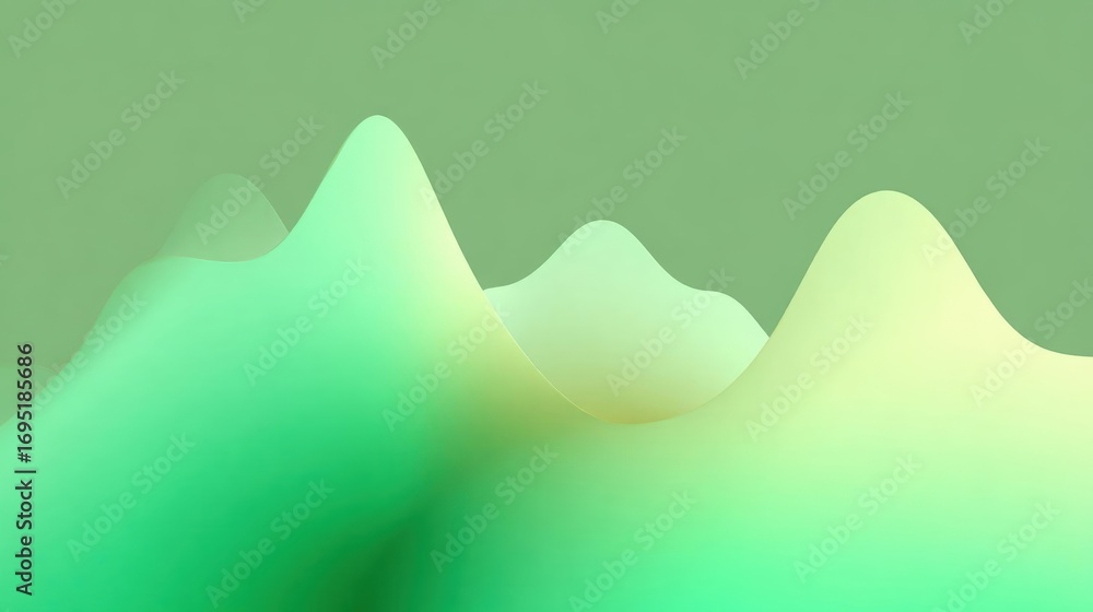 Poster abstract background with a gradient effect. it has a light green color with a soft, pastel-like text