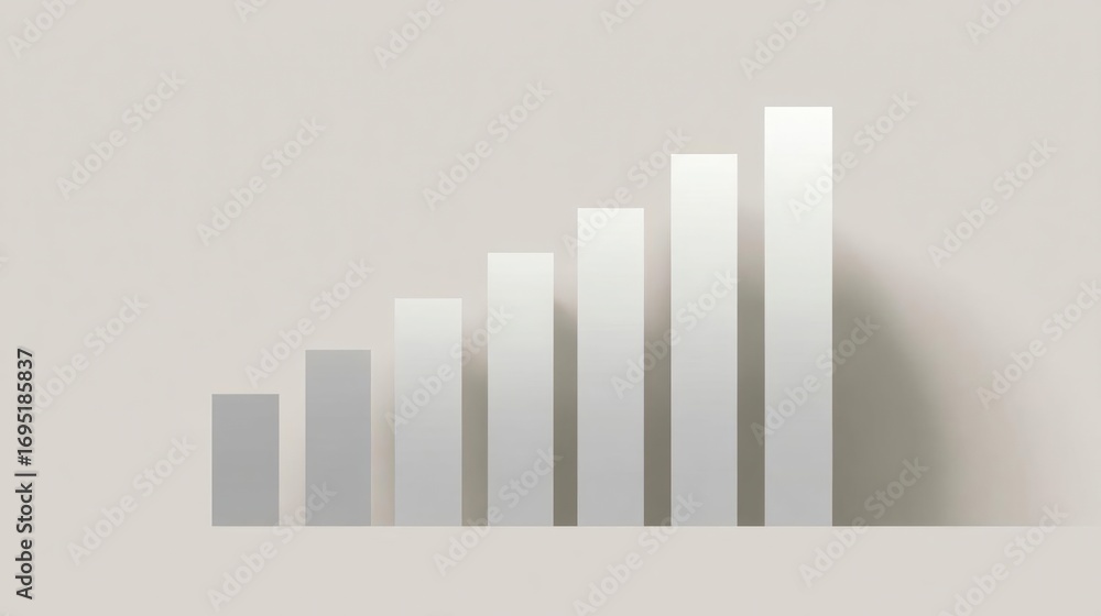 Poster bar graph with six vertical bars. the bars are arranged in a vertical line, with the highest bar at 