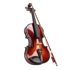 Fototapeta premium Violin and bow, angled view