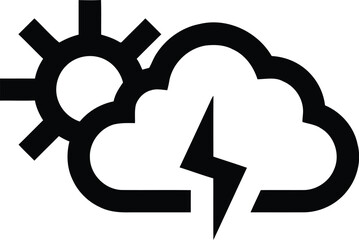 Weather set of web icons in line style. Forecast weather icons for web and mobile app. Forecast, clouds, sunny day, wind, snowflakes, sun, rain, thunderstorm, dew, moon. Vector illustration