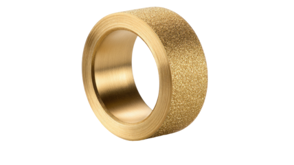 Gold ring textured surface detail studio shot