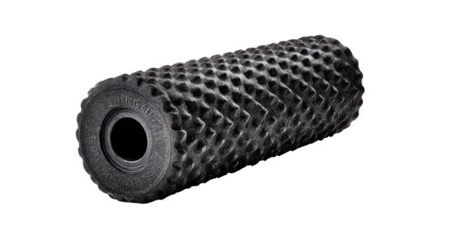 Dark gray cylinder with textured surface