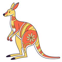 Kangaroo with ornament