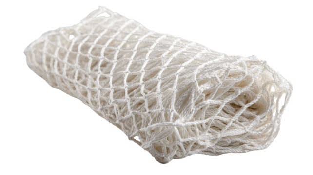 Rolled netting; studio shot, white background, packaging
