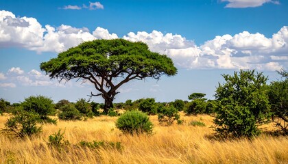 Fototapeta premium Lush African savanna landscape