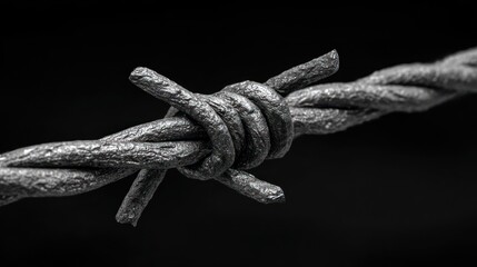 Closeup razor wire detail