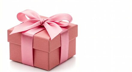 Obraz premium Chic Small Gift Package featuring Soft Pink Ribbon and Bow