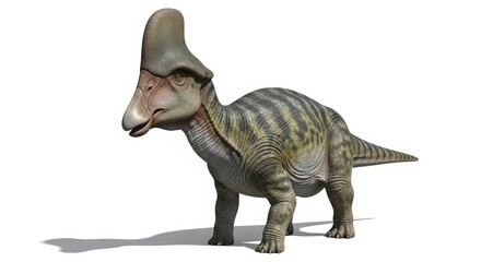 Fototapeta premium Majestic Parasaurolophus dinosaur with distinctive crest, a prehistoric wonder brought to life.