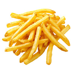 Golden French Fries in a Pile