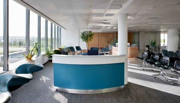 modern dental office waiting area reception