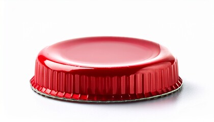 red bottle cap isolated on pure white or white background
