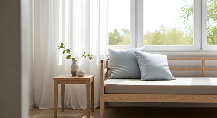 Serene Interior Scene Presenting Light, Relaxation, Calmness And Home Comforts