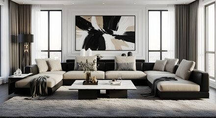 Sophisticated Interior Design Showcasing Modern Elegance And Luxurious Comfort At Its Finest