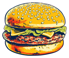 PNG Hamburger food condiment freshness.