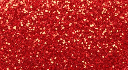 Vibrant red glitter texture with sparkling circular patterns
