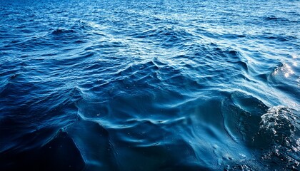 Fototapeta premium blue water surface surface of the sea seen close up