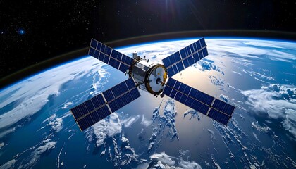 Satellite orbiting Earth