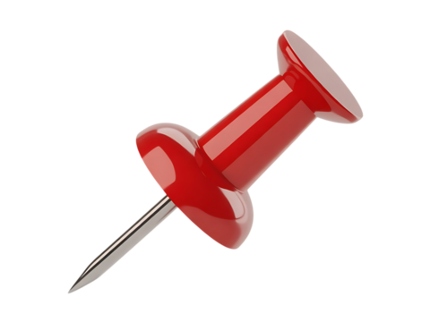 a red push pin