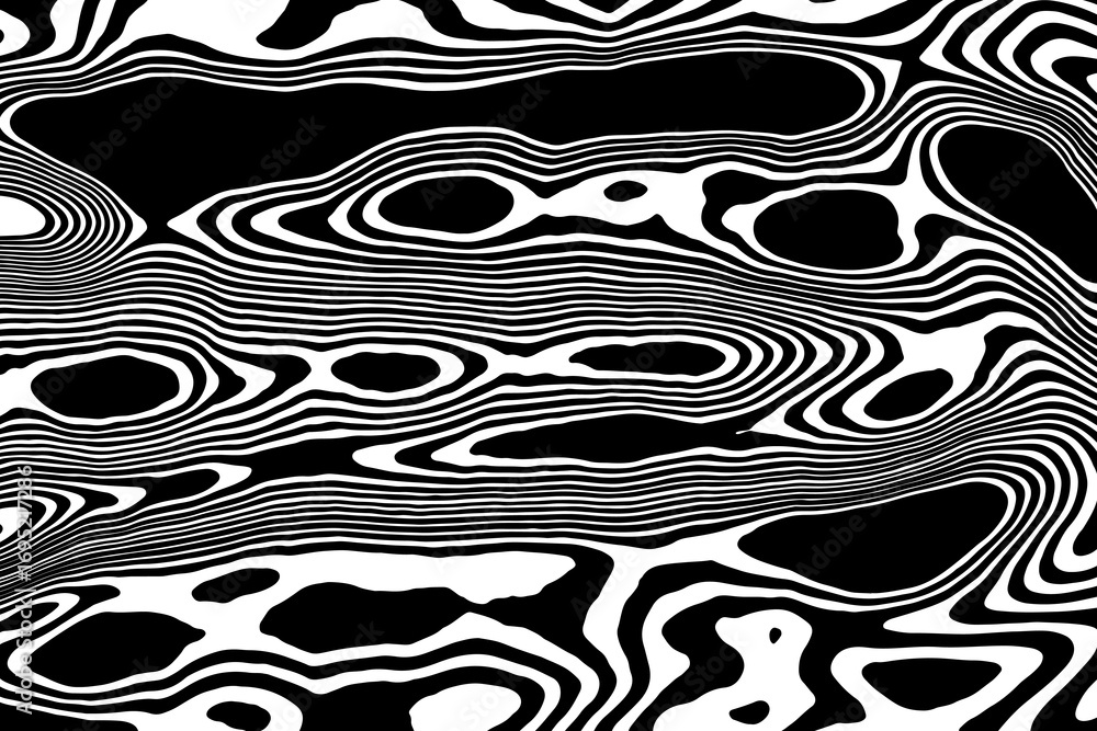 Poster modern dynamic abstract background with twisting lines and hypnotic optical art. eps 10