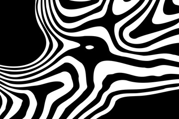 Creative design element. Abstract monochrome liquid flow for web and presentations. Eps 10