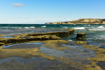 Peninsula Valdes coast landscape, World Heritage Site, Patagonia Argentina