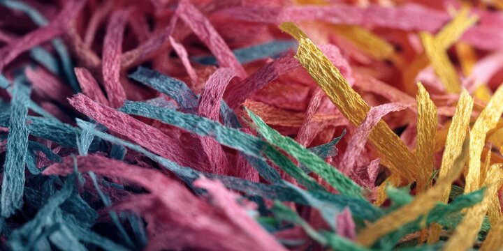 Vibrant Shredded Paper Abstract Texture Background