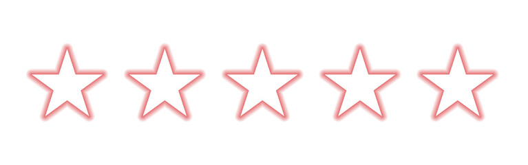 Five stars customer satisfaction rating evaluation symbol