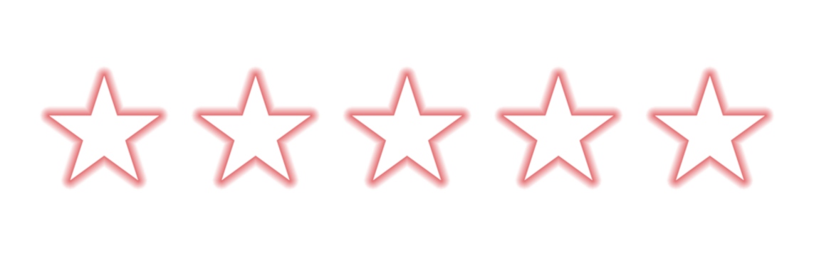 Five stars customer satisfaction rating evaluation symbol