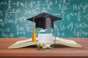 Saving Money concept, Tuition for Education and Investment