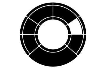 Lifebuoy with Segments Icon – Symbol of Safety, Rescue, and Emergency Assistance