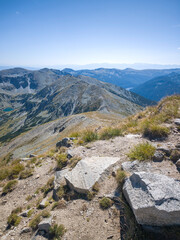 Landscape of Rila mountain around Musala peak, Bulgaria