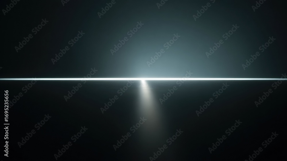 Poster bright light beam emerging from darkness in an abstract representation during twilight hours