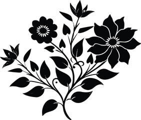 Hand Drawn Floral Silhouette