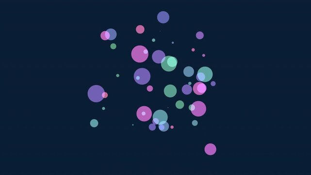A circular arrangement of colorful dots against a dark background is shown in the image. The purpose or representation of the image is not readily discernible.