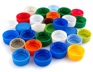 Colorful plastic bottle caps