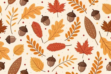 Fototapeta premium Pattern of Falling and Floating Autumn Leaves